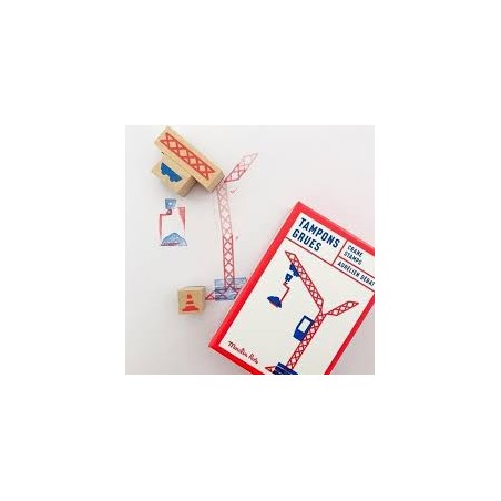 Juego de sellos. GRÚAS. Tampons Grues