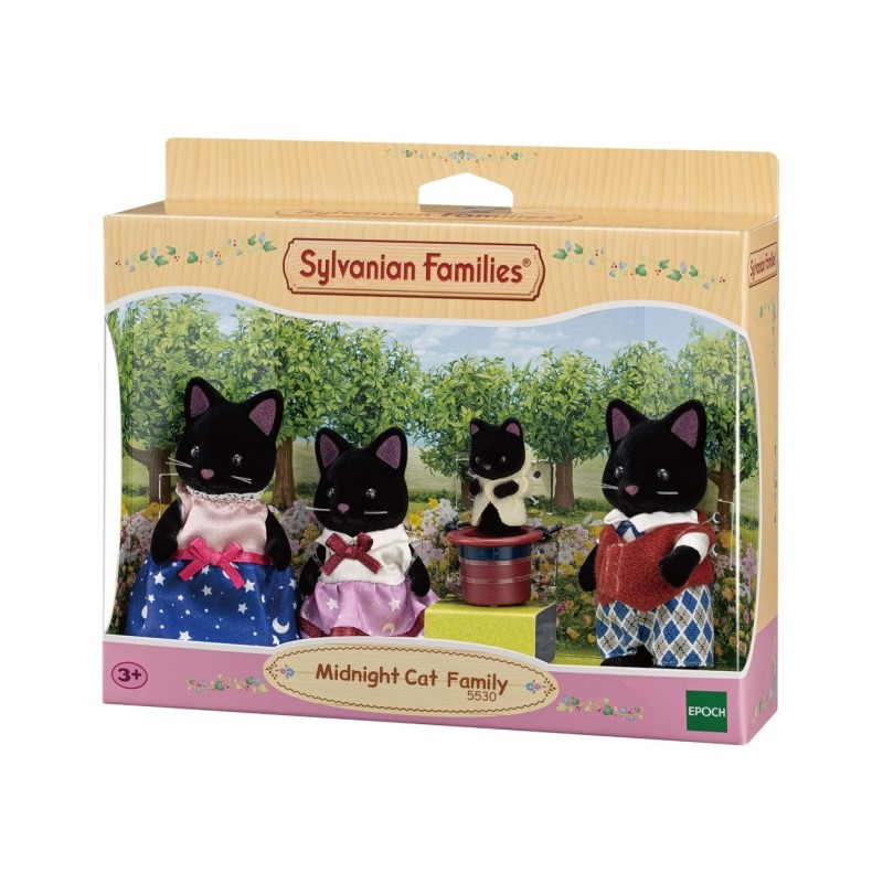 Figuras. Ternurines. Familia de gatos de medianoche