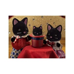 Figuras. Ternurines. Familia de gatos de medianoche