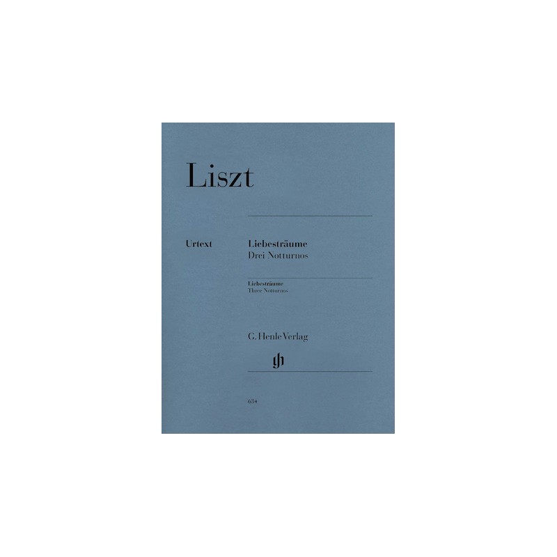 Partitura. LISZT. Liebesträume, 3 Notturnos Piano Solo