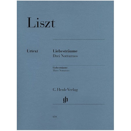 Partitura. LISZT. Liebesträume, 3 Notturnos Piano Solo