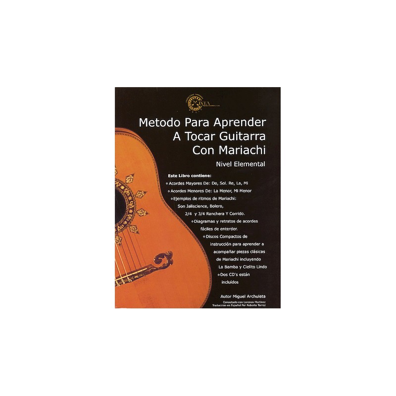 Libro. MÉTODO PARA APRENDER A TOCAR GUITARRA CON MARIACHI. Nivel elemental
