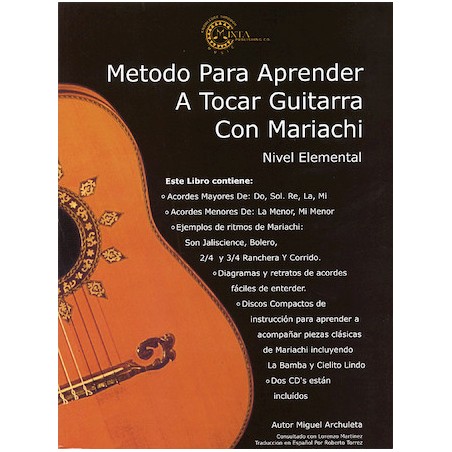 Libro. MÉTODO PARA APRENDER A TOCAR GUITARRA CON MARIACHI. Nivel elemental