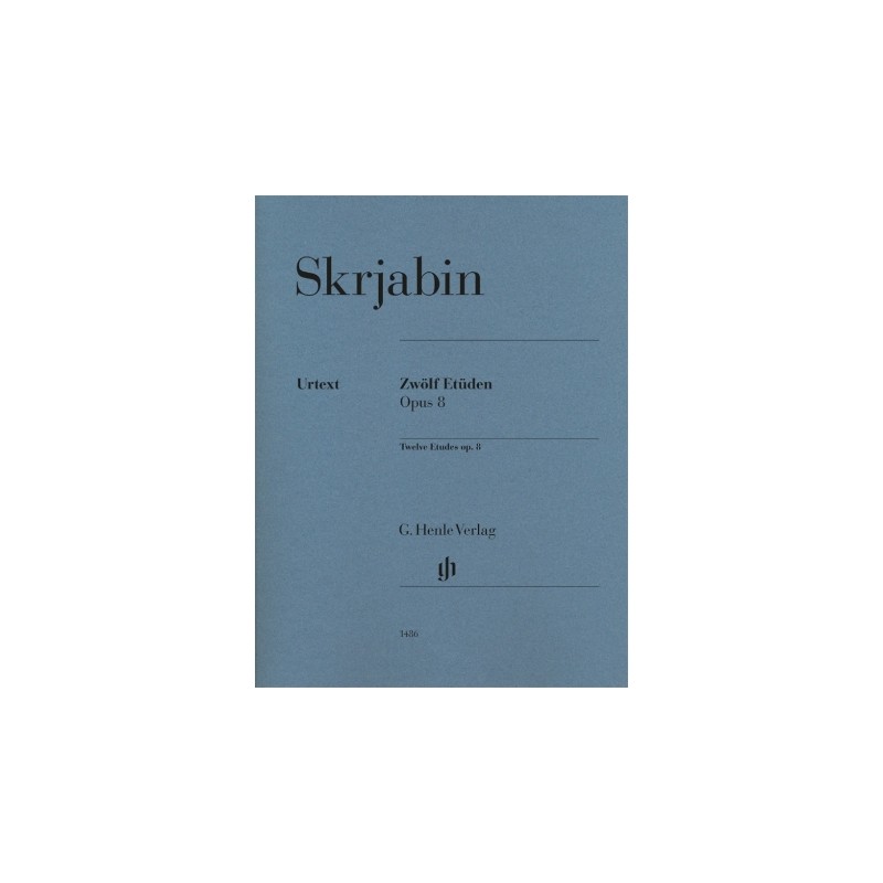 Partituras. Skrjabin. Twelve Etudes Op. 8 Piano Solo