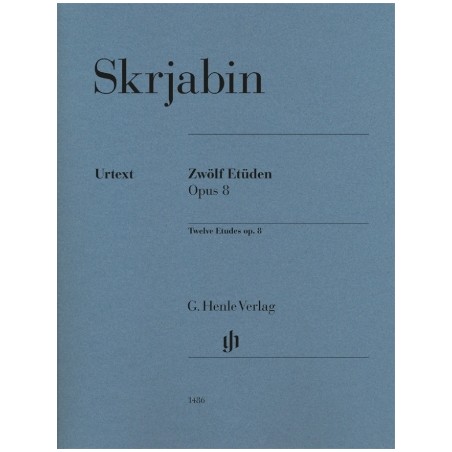 Partituras. Skrjabin. Twelve Etudes Op. 8 Piano Solo
