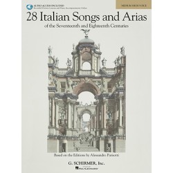 Partituras. 28 Italian Songs & Arias of the 17th & 18th Centuries – Medium High – Book/Online Audio
