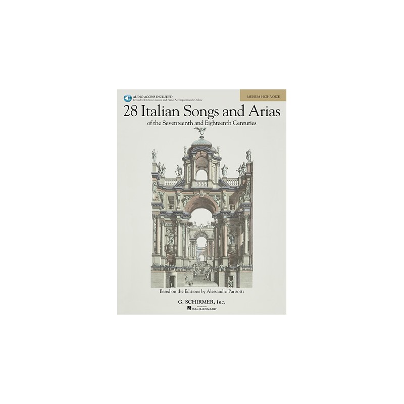 Partituras. 28 Italian Songs & Arias of the 17th & 18th Centuries – Medium High – Book/Online Audio