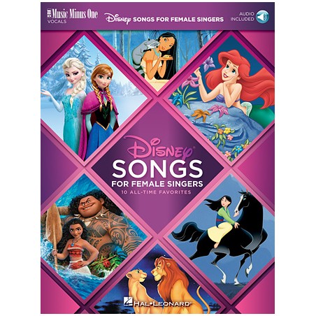 Partituras. Disney Songs for Female Singers 10 All-Time Favorites with Fully-Orchestrated Backing Tracks
