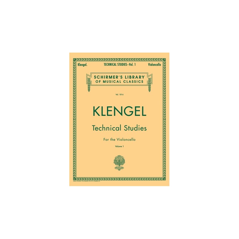 Partituras. Julius Klengel: Technical Studies for the Violoncello, Volume 1 Schirmer Library of Classics Volume 1816