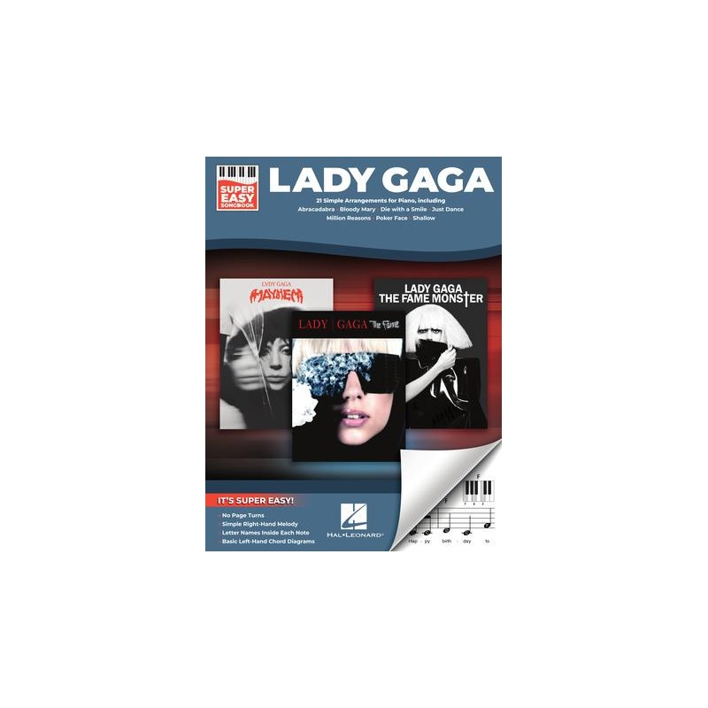 Partituras. Lady Gaga – Super Easy Songbook