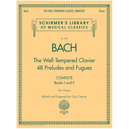 Partituras. BACH. The Well-Tempered Clavier, Complete Schirmer Library of Classics Volume 2057