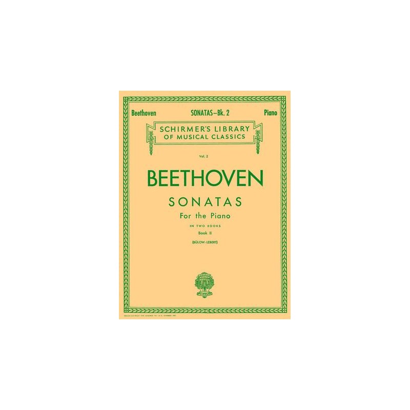 Partituras. BEETHOVEN. Sonatas – Book 2. Schirmer Library of Classics Volume 2