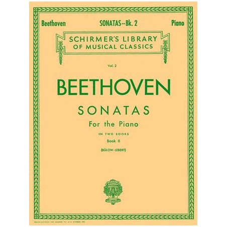 Partituras. BEETHOVEN. Sonatas – Book 2. Schirmer Library of Classics Volume 2
