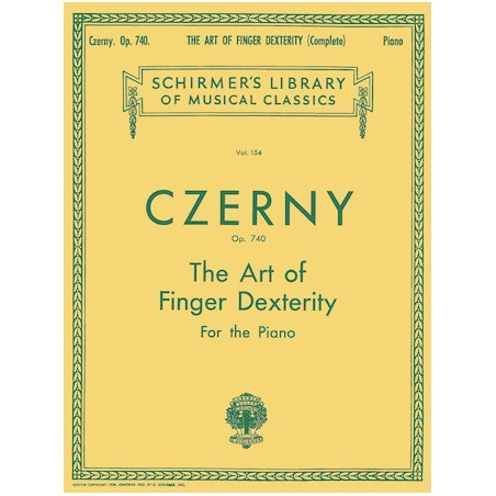 Partituras. Art of Finger Dexterity, Op. 740 (Complete) Schirmer Library of Classics Volume 154